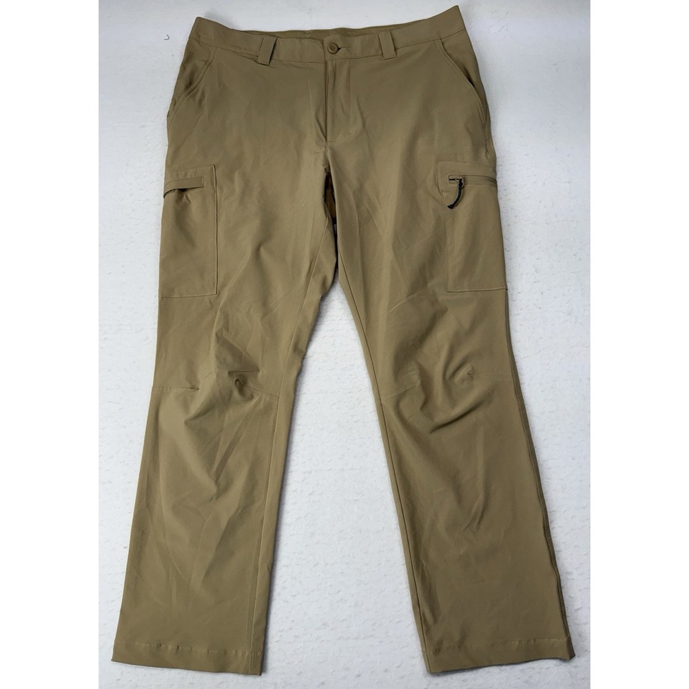 Columbia PFG XM6670 Mens Size 34X30 Beige Cropped Cargo Fishing Outdoors Pants